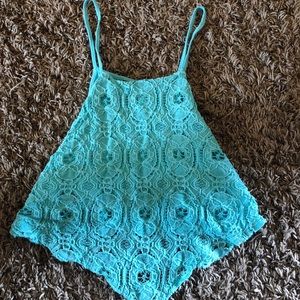 Teal Crop Top
